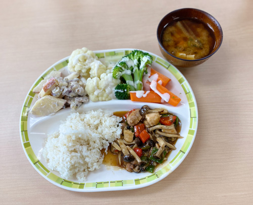 鶏肉と色どり野菜の甘酢炒め